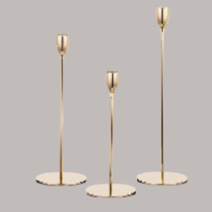 Kerzenständer 3er Set gold