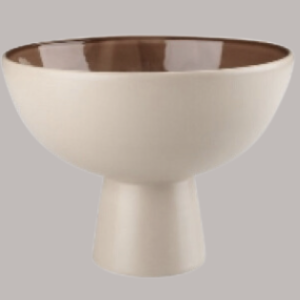 Blumenschale beige-terrakotta