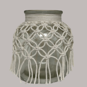 Windlicht Makramee groß