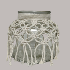 Windlicht Makramee klein