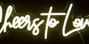 Leuchtschild Cheers to Love