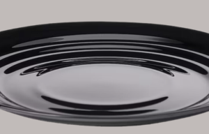 Teller schwarz flach