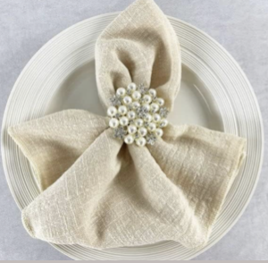 Leinenserviette beige