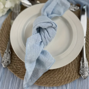 Leinenserviette hellblau