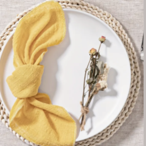 Leinenserviette gelb