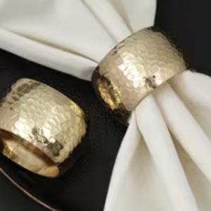Serviettenring gold geriffelt