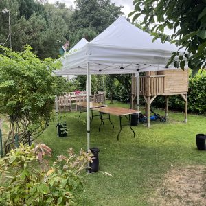 Faltpavillon 4 × 4 m - 16 m², ohne Seitenplanen